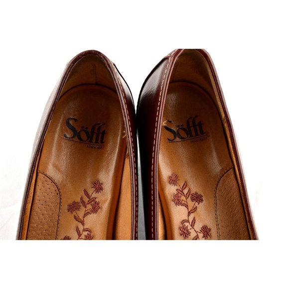 SOFFT Pumps Brown Leather Reptile Size 9 N - Picture 6 of 8